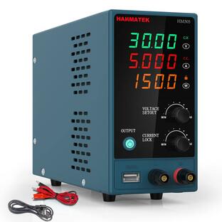 HANMATEK スイッチング電源 可変直流安定化電源 DC電源（0-30 V 0-5 A） 電圧＆の画像