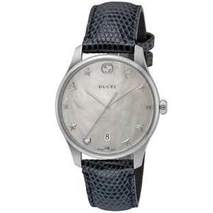 [グッチ] 腕時計 G-TIMELESS Gタイムレス ホワイトパール 文字盤 ステンレススチール サファイヤガラス クォーツ 36MM スイス Watch YA1264049 メンズ ネイビー [並行輸入品]の画像