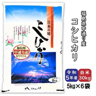 コシヒカリ 米 お米 白米30kg 小分け 5kg×6袋 令和5年産 福島県中通り産の画像