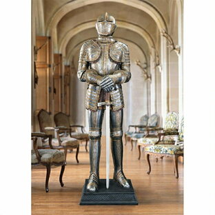 長剣を持つ中世騎士 西洋甲冑鎧彫刻 彫像レプリカ/社長室 貴賓室 VIPルーム プレイルーム 贈り物(輸入品)の画像