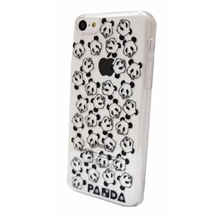 グルマンディーズ PANDA iPhone5C専用 シェルジャケット 総柄 PAN-01Bの画像