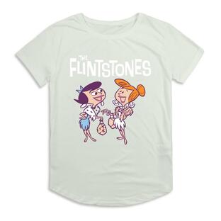 (原始家族フリントストーン) The Flintstones オフィシャル商品 ウィルマ＆ベティ ロールスリーブ 半袖 Tシャツ トの画像