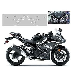 Kawasaki Ninja 400対応バイクステッカー、グラフィックキットステッカーモノクロデカール装飾用アクセサリー (DS 001 YH-White)の画像