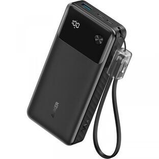 アンカー モバイルバッテリー 小型 アイフォン スマホ充電 Anker Power Bank (20000mAh, 30W) ブラックの画像
