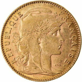 アンティークコイン コイン 金貨 銀貨 Coin, France, Marianne, Francs, 1908, Paris, AU , Goldの画像