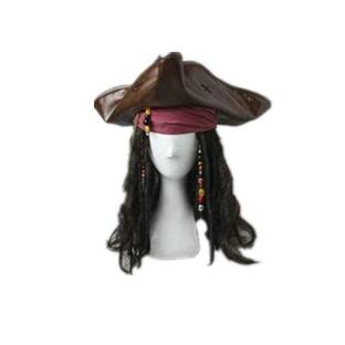 ジャック・スパロウ パイレーツ・オブ・カリビアン/最後の海賊 ウィッグ+飾り+帽子+ひげ 道具 小物 コスプレの画像