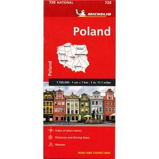 ミシュランの東ヨーロッパ国別一枚地図 ミシュラン・ポーランド Michelin Polandの画像