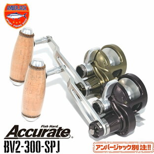 BV2-300-SPJ バリアント VALIANTアキュレート コンプリートモデル ACロングアーム110mm＆SOM AE100EX コルクフルパーミングボディ ACCURATE 2スピードレバードラグリールサファリカーキ/ガンメタルの画像