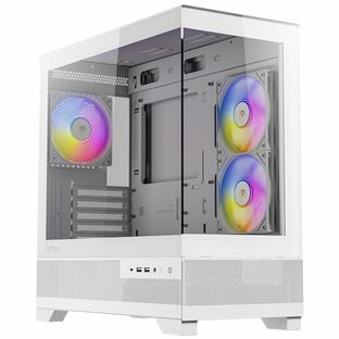 Antec CX500M White RGB RGBファン3個を標準搭載したピラーレスのMicro-ATX対応ミドルタワーPCケースの画像