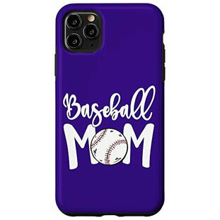 iPhone 11 Pro Max Cute Baseball Mom White Print Softball Mom Mother's Day スマホケースの画像