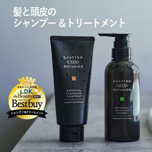 【クワトロボタニコ】 ボタニカル スカルプシャンプー &トリートメント セット メンズの髪と頭皮のエイジングケア  いい香り 30代・40代・50代向けの画像