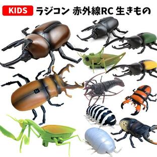 ラジコン 赤外線RC 生きもの | カブトムシ クワガタ カマキリ バッタ エビ ダンゴムシ 昆虫 生物 リアル おもちゃ 知育 玩具 室内遊び キッズ 子供 2000の画像