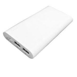 ウイルコム USB2ポート モバイルバッテリー+給電用microUSB 10000mAh 計2.4A(ホワイト) LMU1001-WH 返品種別Aの画像