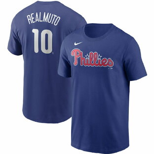 ナイキ メンズ "JT Realmuto" Philadelphia Phillies Nike Name & Number T-Shirt Tシャツ 半袖 Royalの画像