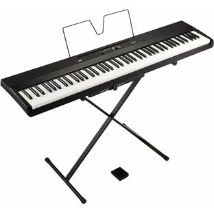 KORG(コルグ) 電子ピアノ 88鍵盤 Liano L1SP 薄さ7ｃｍ 6kgの軽量ボディ 弾きやすいライトタッチ鍵盤 スタンドとペダルが付属 ブラックの画像