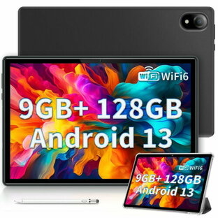 専用キーボード+タッチペン付属 DOOGEE U10 タブレット 10 インチ wi-fiモデル Android 13 9GB RAM + 128GB ROM(1TB TF 拡張) 4コア 2.0 GHz CPU タブレット WiFi+1280*800 IPS HD 画面、GMS認証+Bluetooth5.0+WiF6+5060mAh+8MPの画像