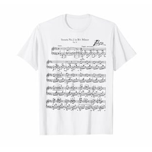 ショパン ピアノ ピアニスト 楽譜 B-flat-minor Musicians Tシャツの画像