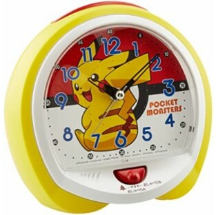 セイコークロック 目覚まし時計 置き時計 キャラクター ポケットモンスター 黄色 88×92×78mm CQ423Yの画像