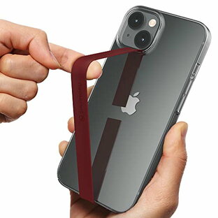Sinjimoru 伸びるスマホストラップ、 iPhone15 Plus Pro Pro Max iPhone14 13 12 シリーズ スマホケース対応シリコンフィンガーホルダー、薄型ワイヤレス充電対応スマホホルダー、片手操作、落下防止スマホベルトグの画像