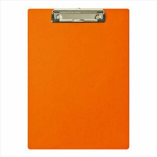 クリップボード A4 E型オレンジ QB-A401-OR ハンディー 用箋挟 アンケート 受付 回覧 立ち仕事 オフィスの画像