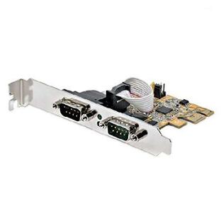 StarTech.com 2-Port PCI Express Serial Interface Card, Dual Port PCIe to RS232 (DB9) Serial Card, 16C1050 UART, Low/Full Profile Brackets, COM Retentiの画像