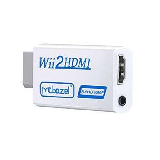 Mcbazel Wii - HDMI 1080p 720p コネクター 出力ビデオ ＆ 3.5mmオーディオ すべてのWiiディスプレイモードに対応 NTSC 480i 480p PAL 576iの画像