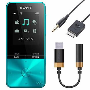【Xperia用】ソニー ウォークマン Sシリーズ MP3プレーヤー 16GB NW-S315 LC ブルーと録音&変換ケーブルセットの画像
