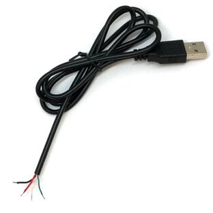 USB 4芯 加工用 USBケーブル 100cm 4ワイヤ ケーブル 通信線 28AWG 電源線 24AWG 電子工作用 4芯ワイヤー 自作 自力志向シリーズ メール便配送可の画像