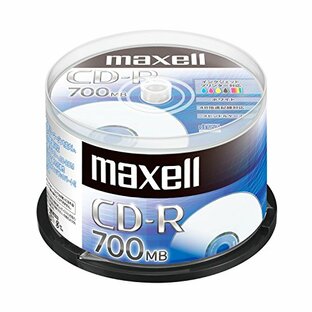 【Amazon.co.jp限定】maxell データ用 (1回記録用) CD-R 700MB 48倍速対応 インクジェットプリンタ対応ホワイト(ノンワイド印刷) 50枚 スピンドルケース入 CDR700S.PNW.50SPZの画像