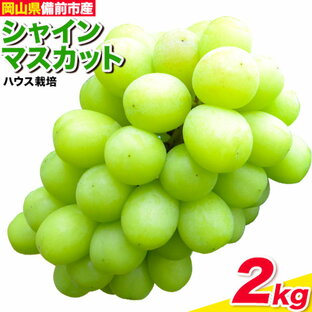 【ふるさと納税】ぶどう【2024年発送】岡山県備前市産 樹上完熟 シャインマスカット(ハウス栽培) 選べる内容量 1房箱×6箱 約2kg フルーツパークびぜん《8月上旬-9月下旬頃出荷》岡山県 備前市 樹上完熟 シャインマスカット マスカット ハウス栽培 葡萄 フルーツ 果物の画像