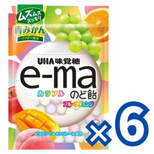 味覚糖 e-maのど飴袋カラフルフルーツチェンジ 50Gフクロ×6袋の画像