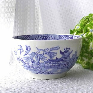 バーレイ トーキーブルーウィロー シュガーボウル L 陶器 イギリス製 食器 Burleigh 食器 青 鉢 ボウル E97PB02の画像