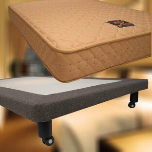 ホテルのベッド ポケット標準マットレス+スチールボトム 2mサイズ 某一流ホテル採用のベッド スタイリッシュなデザイン 下に荷物が入りお掃除も簡単！の画像
