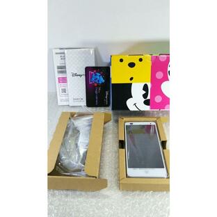 Softbank 京セラ Disney mobile DM015K クラシックホワイト 本体 白ロム ほぼ新品 027870の画像