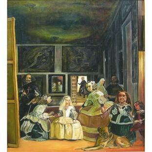 絵画 インテリア 玄関 アート 油絵模写 ベラスケスの「女官たち：ラス・メニナス」の画像