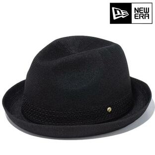 ニューエラ NEW ERA ハット ニット フェドーラ ブラック ゴールドピン HAT シンプル 定番 帽子 FEDORA HAT メンズ レディース ユニセックス 新品 正規品の画像