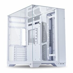 LIANLI ミドルタワーPCケース O11 Vision White 3面強化ガラスパネル ピラーレスデザイン E-ATX(幅280mm以下) / ATX/Micro ATX/Mini-ITX規格対応 ファン8基搭載可能 日本正規代理店品の画像