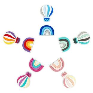 SUNNYCLUE 10個2種 虹 シリコンビーズ ミニ 熱気球 ビーズ カラフル チャーム 気球 ペンダント レインボー ビーズ 虹色 シの画像