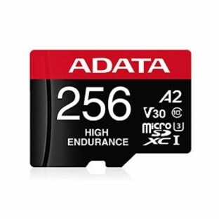 ADATA High Endurance 256GB UHS-I U3 V30 A2 Class 10 Micro SDXC Memory Card AUSDX256GUI3V30SHA2-RA1並行輸入品の画像