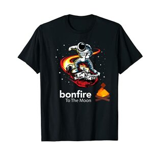 Bonfire to the Moon Shirt, $BONFIRE Crypto Cool Space Suit Tシャツの画像