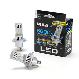 PIAA (ピア) LED スタンダードシリーズ ヘッドライト/フォグランプ用 コントローラーレスタイプ デュアルハイビーム搭載 車検対応 ノイズ対応 6600K 12V 20/20W Hi3400/Lo2900lm H4 2個入 LEH210の画像