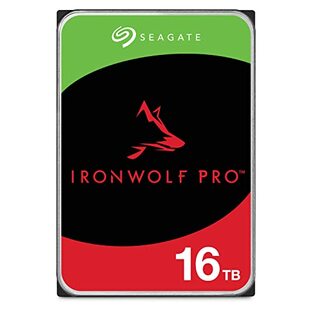 Seagate IronWolf Pro 3.5インチ 【データ復旧 3年付】 16TB 内蔵 ハードディスク HDD CMR 5年保証 6Gb/s 256MB 7200rpm 24時間稼動 PC NAS ST16000NT001の画像