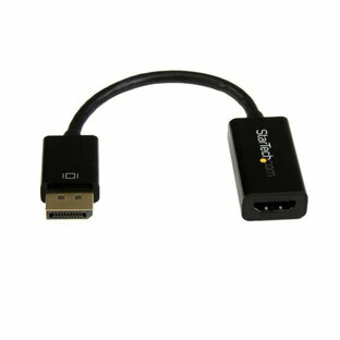 【3年保証】 DisplayPort－HDMI 4K x 2K オーディオ ビデオ アクティブ変換アダプタ ノートパソコン デスクトップ用ディスプレイポート DP 1.2 (オス)－HDMI (メス) 変換ケーブル Ultra HD@30Hz ブラック スターテック Startechの画像
