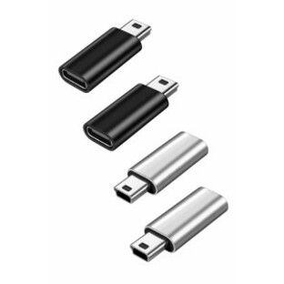 YFFSFDC USB C to ミニUSB 変換アダプタ 4個セット USB C (メス) - Mini USB(オス)アダプター USB Mの画像