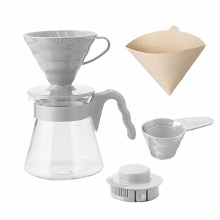 HARIO(ハリオ) V60コーヒーサーバー02 セット ペールグレー 1-4杯用 コーヒードリップ 日本製 VCSD-02PGRの画像