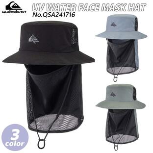 24 QUIKSILVER クイックシルバー UV WATER FACE MASK HAT サーフハット 帽子 メンズ 2024年春夏 QSA241716 日本正規品の画像