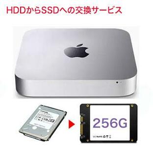 Mac mini 2014 / 2012 / 2011 内蔵ストレージ交換サービス (HDD から SSDに) 容量 256GB の 新品SSD料金込み【お届け先 →本州は往復の送料無料】の画像