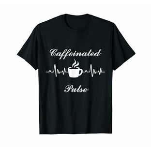 Coffee Pulse - Energizing Brew - ブラックライフル - ハートビート Tシャツの画像