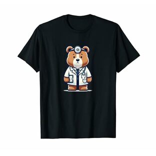 かわいいクマの博士 Cute Bear Doctor Tシャツの画像