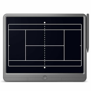GIGART テニス 作戦ボード 15インチ 作戦ボード テニス 戦術ボード ロック機能搭載 テニス作戦板 専用ペン付き 作戦盤 戦術ボード 電子作戦ボード コーチボード 戦略指導 持ち運びに便利 人気ギフトの画像